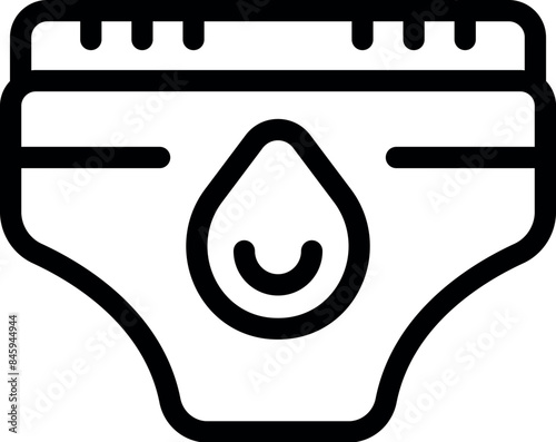 Baby diaper icon representing childcare and parenting responsibilities