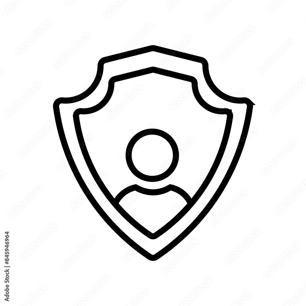 User Protection Shield Icon Perfect for Security and Safety Themes User Protection Shield Icon Perfect for Security and Safety Themes