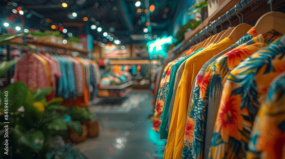 Obraz premium Shop for clothing,Clothes shop on hanger at the modern shop boutique.