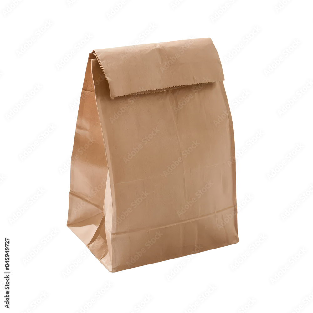 Isolated PNG Brown Packing Bag, GENERATIVE AI