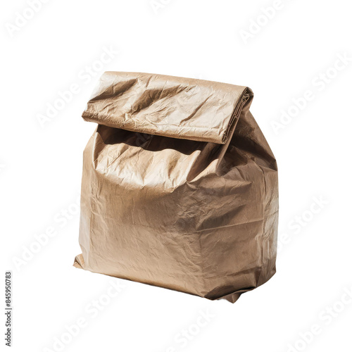Isolated PNG Brown Paper Bag, GENERATIVE AI