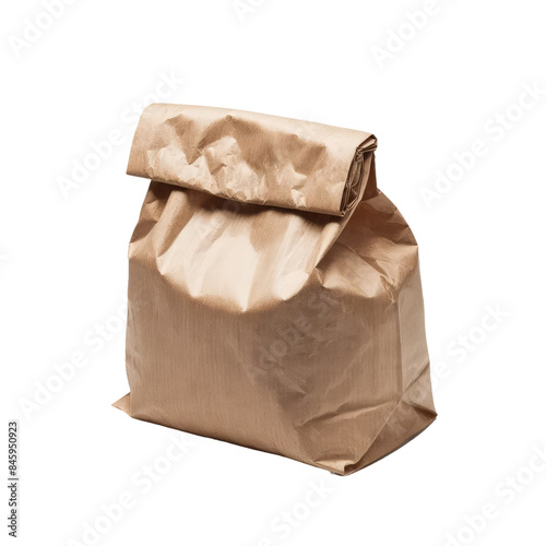 Isolated PNG Brown Paper Bag, GENERATIVE AI