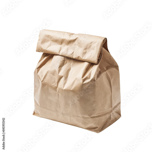 Isolated PNG Brown Paper Bag, GENERATIVE AI