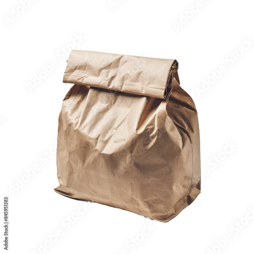 Isolated PNG Brown Paper Bag, GENERATIVE AI