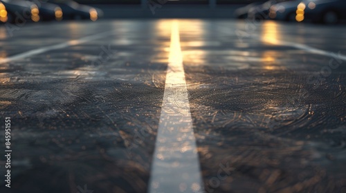 A row of vehicles parked in a parking area