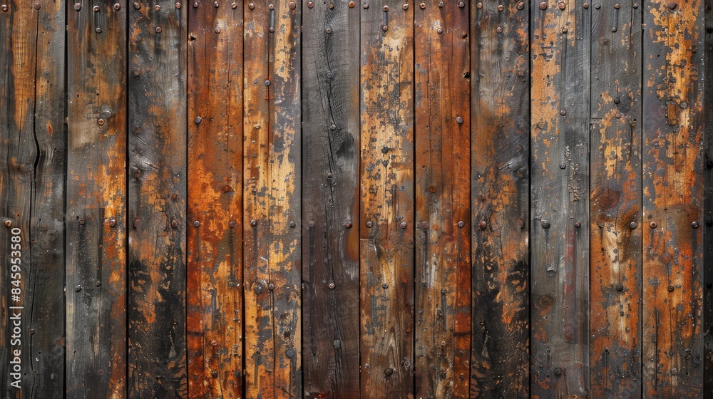 Texture of an aged wooden wall