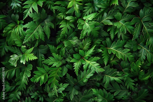 A close-up shot of a bunch of green leaves