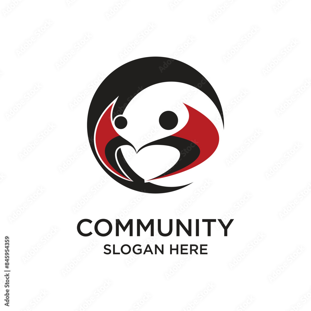 Community logo design simple concept Premium vector Community logo design simple concept Premium vector