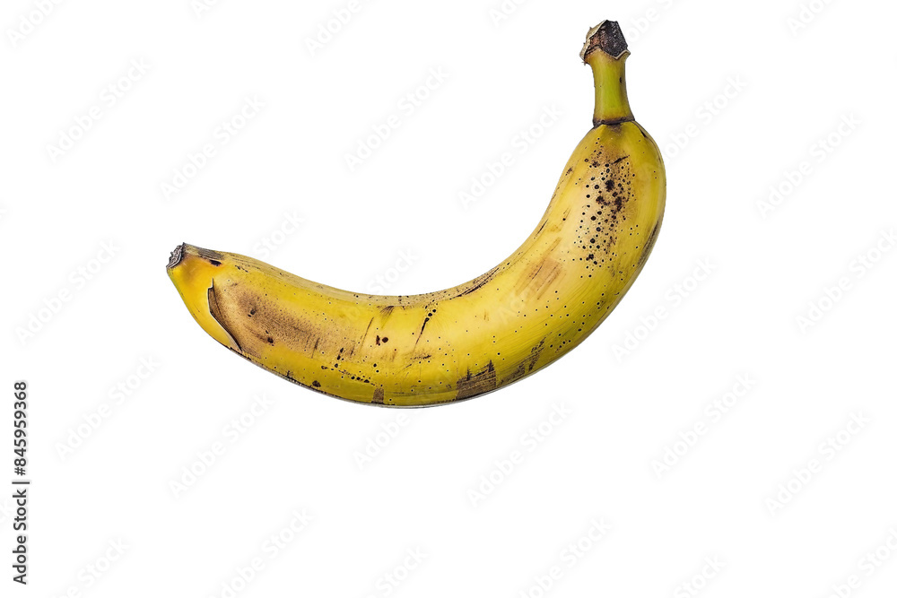 Ripe Banana Isolated on Transparent Background Ripe Banana Isolated on Transparent Background