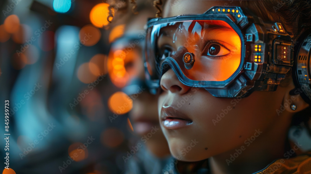 kids play together with a city game, in the style of afro futurism, intel core, engineering/construction and design,generative ai