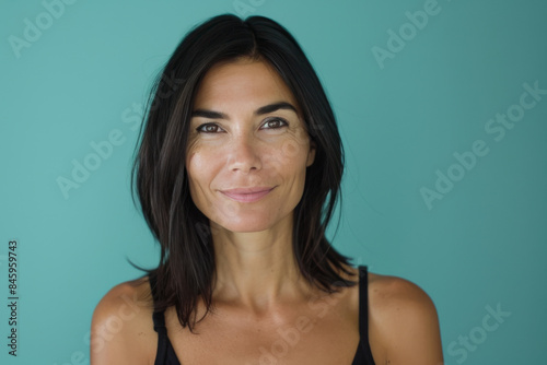 A close up portrait of a woman with a subtle smile