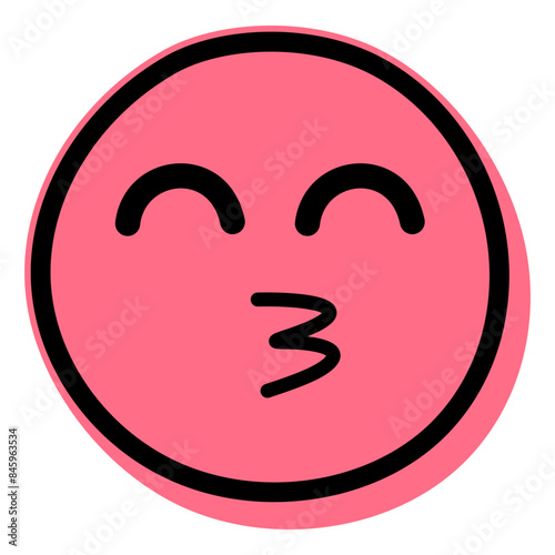 Emoji drawing hand sending kiss