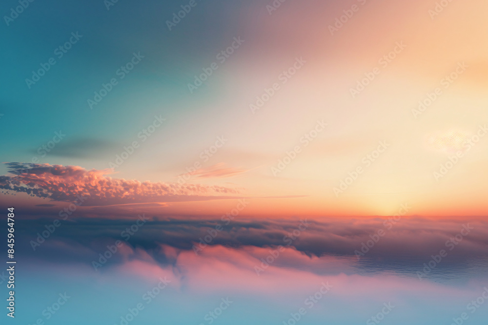 Serene sunset over calm waters with soft pink and orange hues reflecting in the water, creating a tranquil scene Serene sunset over calm waters with soft pink and orange hues reflecting in the water, creating a tranquil scene