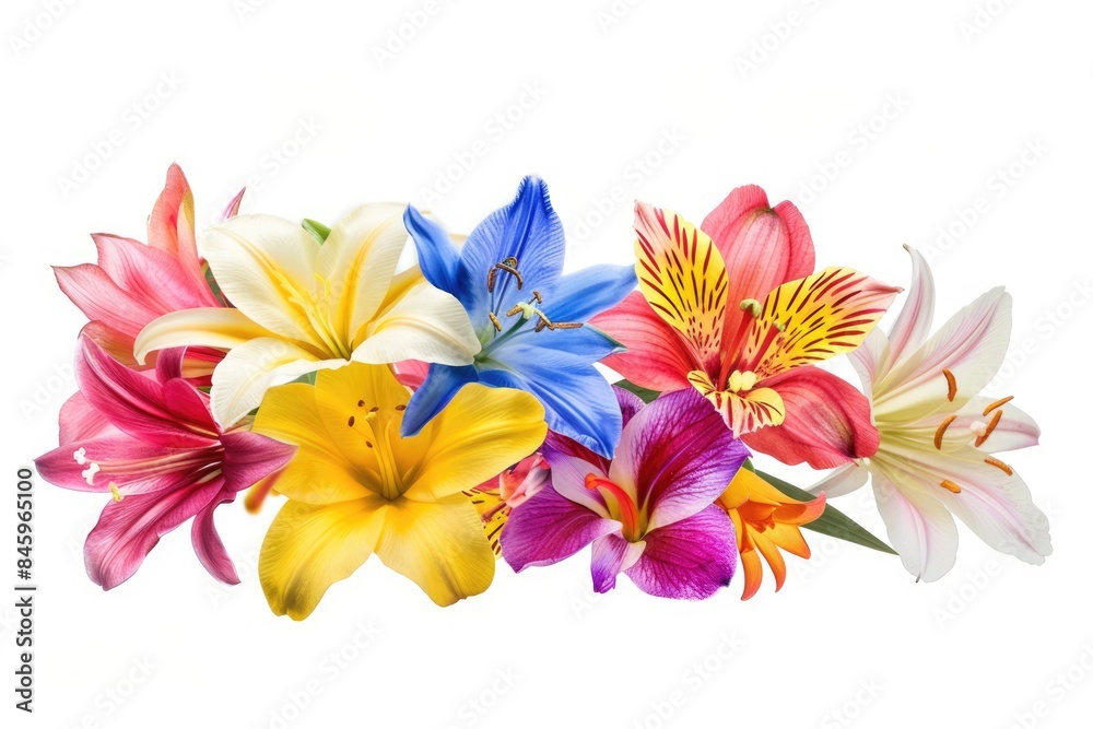 Fototapeta premium Flowers isolated on white stock photo