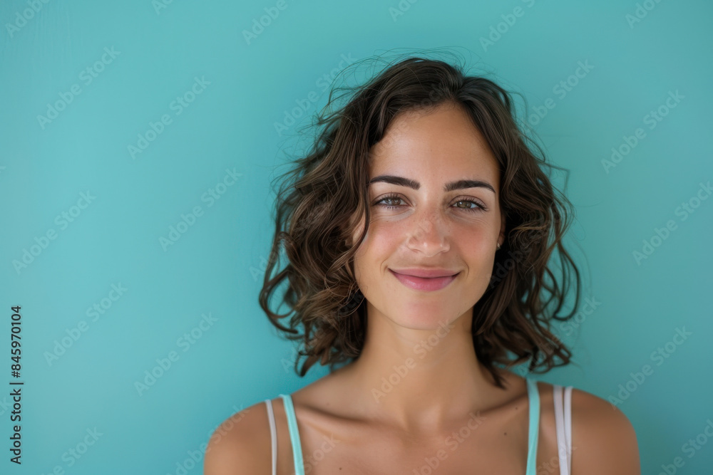 A close up portrait of a woman with a subtle smile