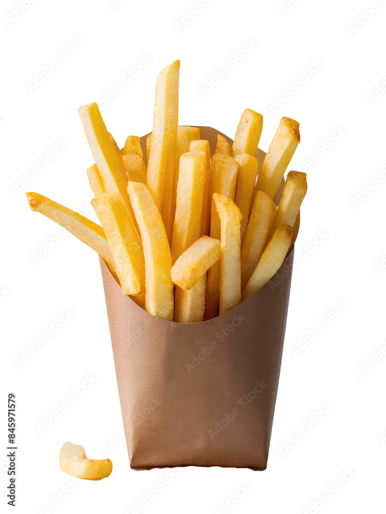 Isolated PNG French Fries Potatoes, GENERATIVE AI Isolated PNG French Fries Potatoes, GENERATIVE AI