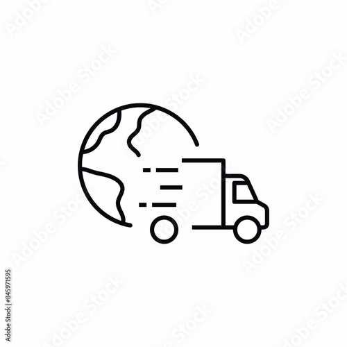 world wide delivery logistics icon
