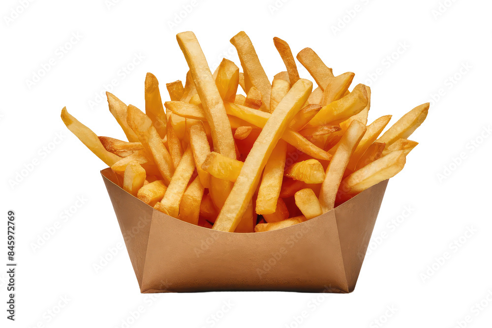 Isolated PNG French Fries Potatoes, GENERATIVE AI Isolated PNG French Fries Potatoes, GENERATIVE AI