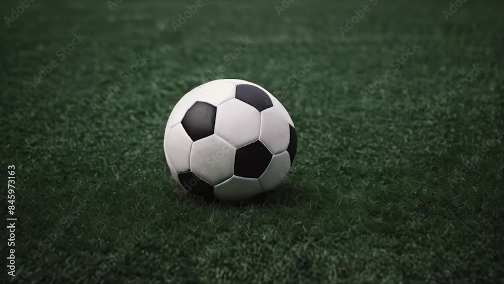 Football Ball on Green Grass. Football Ball on Green Grass.
