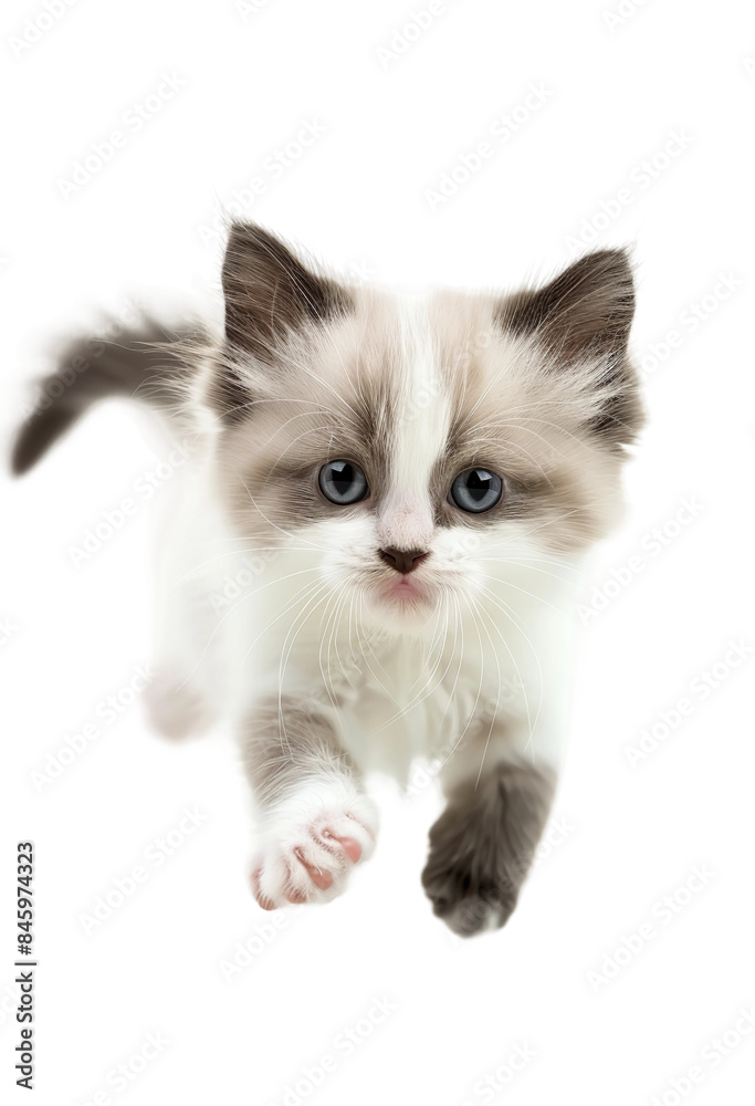Blue eyes kitten on isolated background, PNG Blue eyes kitten on isolated background, PNG