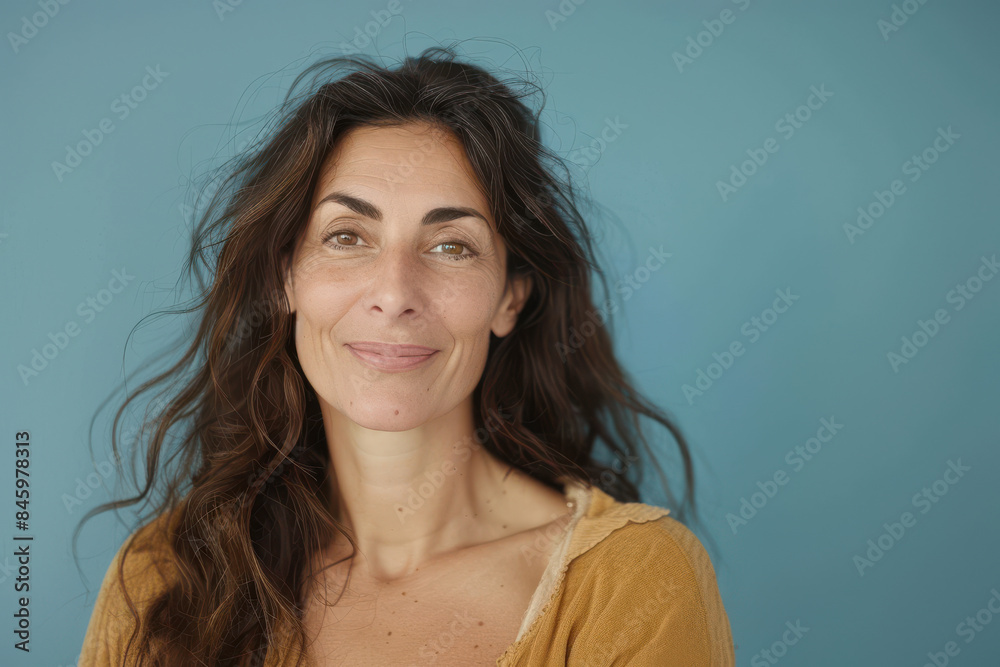 A close up portrait of a woman with a subtle smile