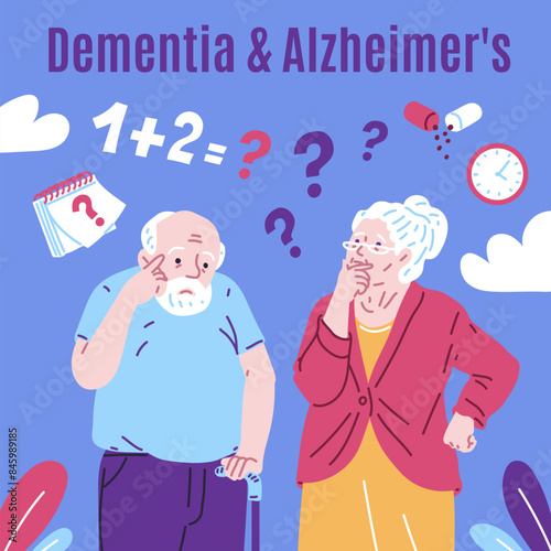 Old people suffer from Alzheimer's disease. Dementia.