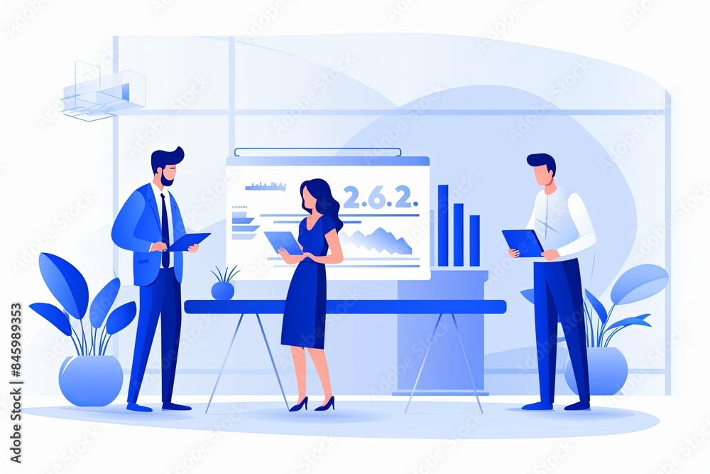 flat vector style illustration, a diverse group of people talking and collaborating flat vector style illustration, a diverse group of people talking and collaborating