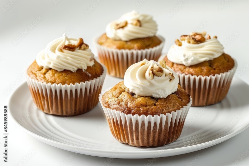 Mouthwatering Banana Muffins with Mascarpone Cream and Crunchy Walnut Mouthwatering Banana Muffins with Mascarpone Cream and Crunchy Walnut