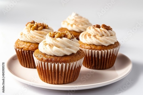 Tantalizing Banana Muffins with Mascarpone Frosting and Nut Topping