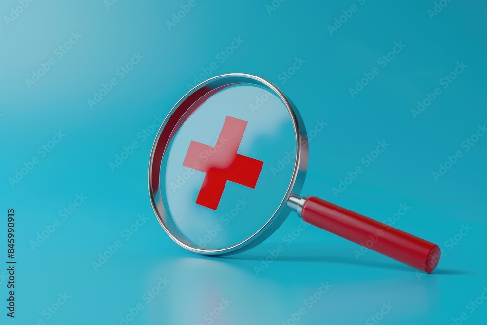 Fototapeta premium magnifying glass on paper