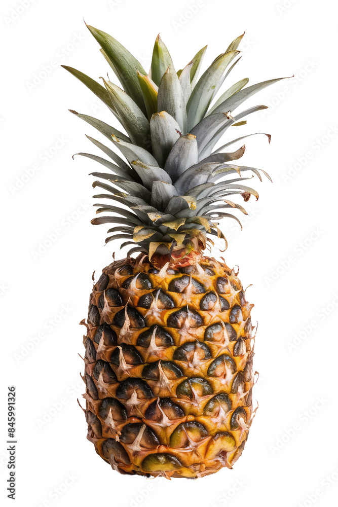 Fototapeta premium Isolated PNG Pineapple Fruit, GENERATIVE AI