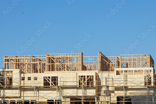 Photography Construction site of new housing, Dublin, California, USA