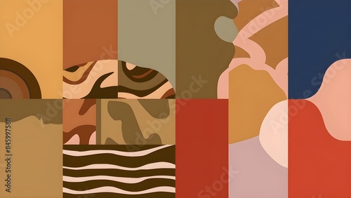 Create a color palette inspired by mid-century modern style.