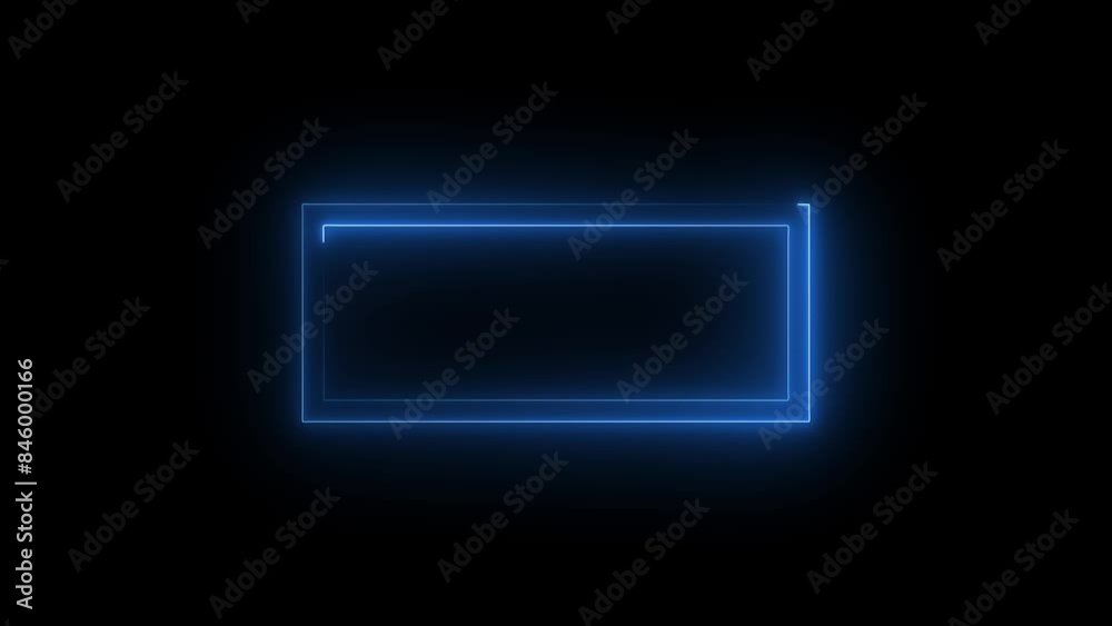 Square rectangle photo frame with two tone neon color motion graphic on isolated black background. Reverse black background 4k animation. Square rectangle photo frame with two tone neon color motion graphic on isolated black background. Reverse black background 4k animation.