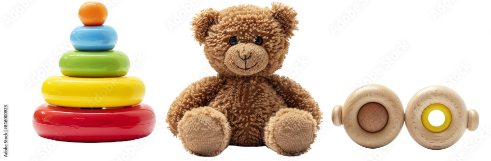 Fototapeta premium Versatile Shoe Set of 3 - Winter Boot, Dressy Flat, and Sneaker Isolated on White Background