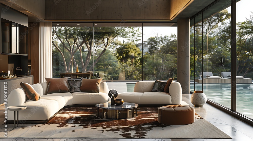 Fototapeta premium living room with a fireplace