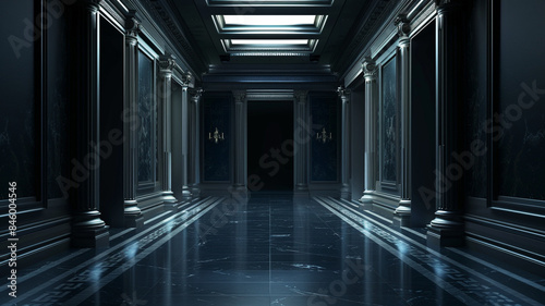 Gallery Space with Elegant Dark Background