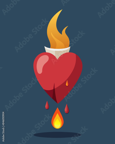 The heart was like a marionette controlled and pulled by the flickering of the gaslight unable to break free from the emotional abuse.. Vector illustration