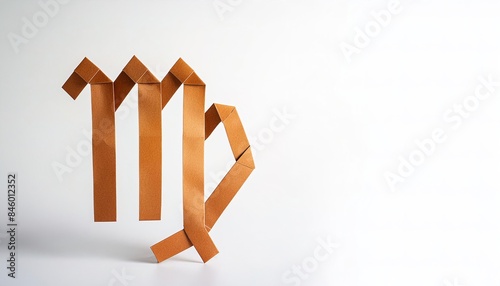 paper origami Astrological zodiac sign concept. Scorpius or Scorpio is the eighth sign of the zodiac is the period from about October 24 to about November 21. isolated on white background
