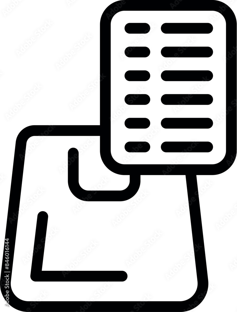 Line art icon of a smart scale displaying nutrition facts, perfect for health and technology related projects Line art icon of a smart scale displaying nutrition facts, perfect for health and technology related projects