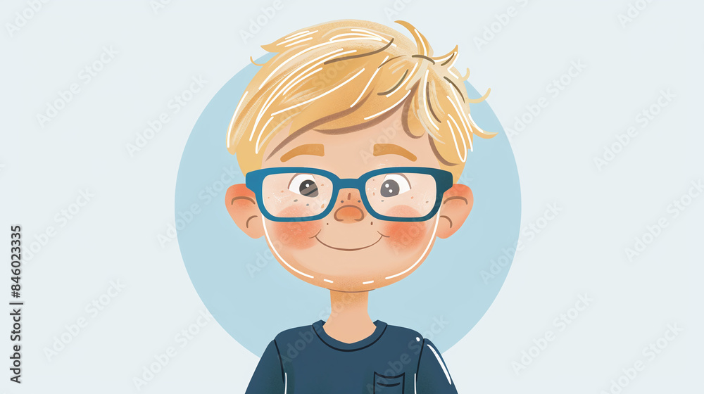 comic painting of a blonde kid as portrait comic painting of a blonde kid as portrait