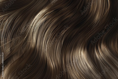 woman's silky and healthy hair portrait Generative AI