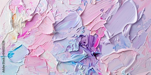 A detailed close-up of colorful abstract paint texture with swirling patterns and vibrant pastel shades creating a dynamic visual effect.
