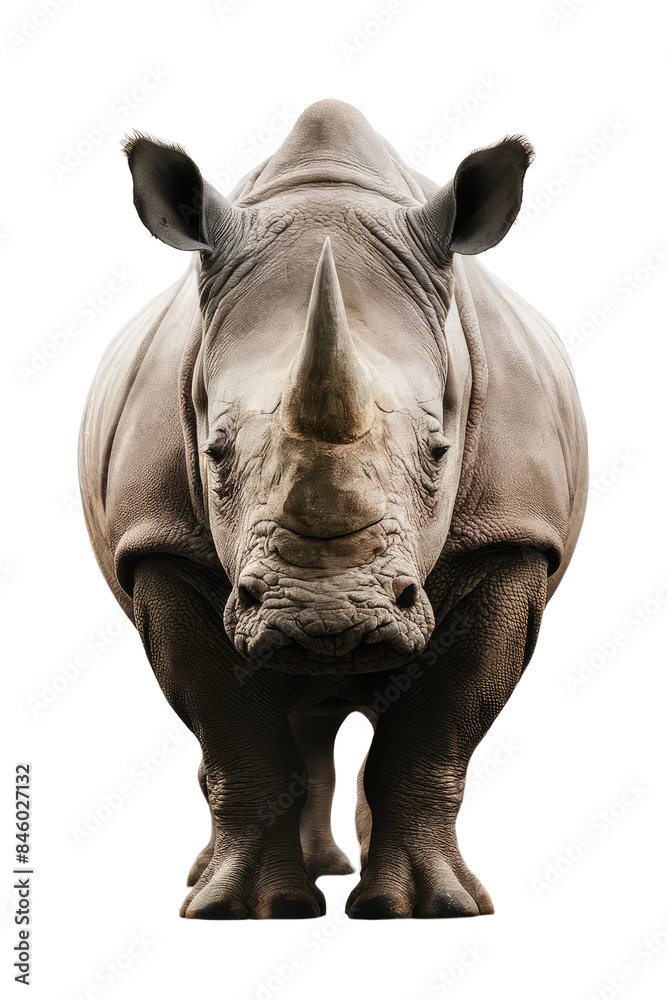 Obraz premium Isolated PNG Rhinoceros Wildlife, GENERATIVE AI