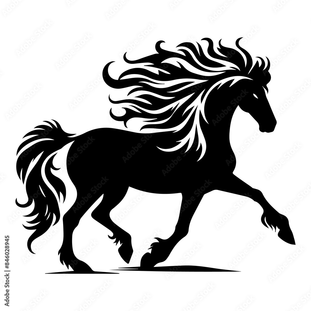 horse silhouette vector