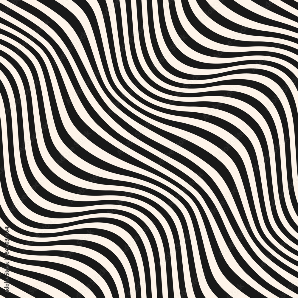 Black and white diagonal wavy lines seamless pattern. Simple vector abstract liquid stripes background. Endless groovy texture with diagonal waves, fluid shapes. Funky monochrome repeating geo design Black and white diagonal wavy lines seamless pattern. Simple vector abstract liquid stripes background. Endless groovy texture with diagonal waves, fluid shapes. Funky monochrome repeating geo design