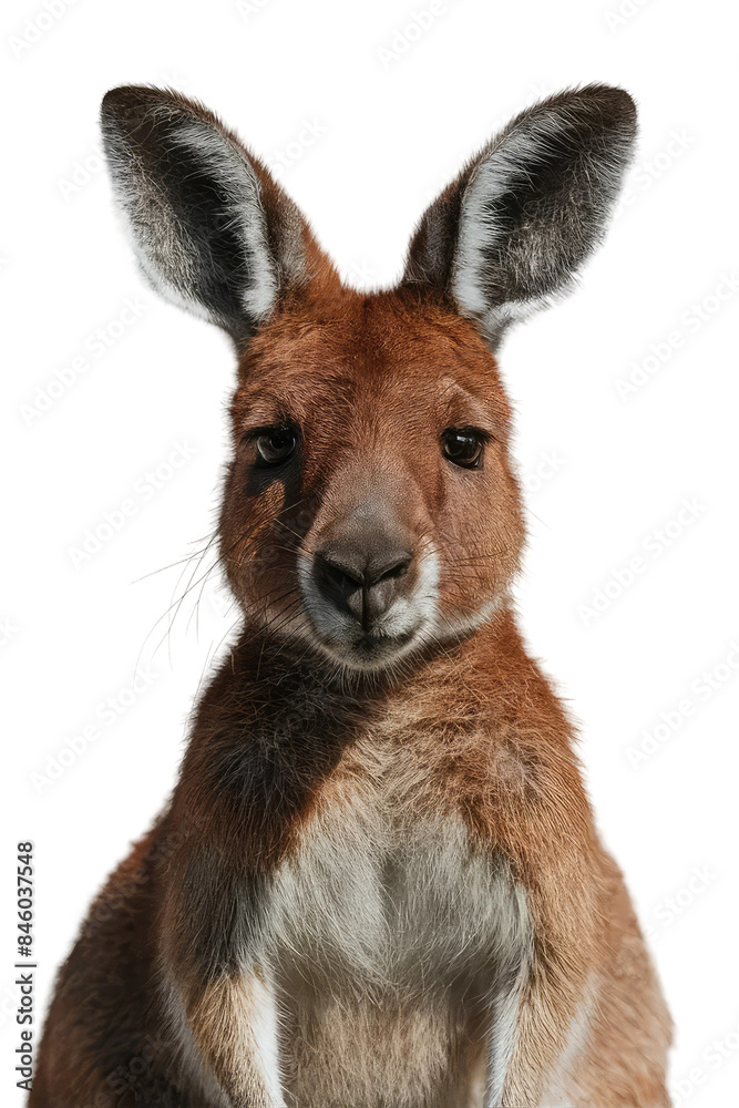 Fototapeta premium Isolated PNG Kangaroo Wildlife, GENERATIVE AI