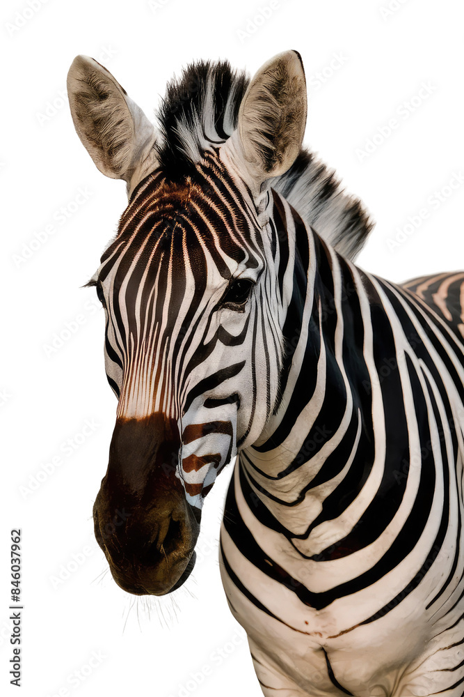 Isolated PNG Zebra Wildlife, GENERATIVE AI