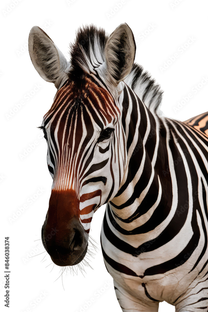 Isolated PNG Zebra Wildlife, GENERATIVE AI