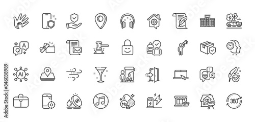 Seo phone, Company and Mail letter line icons pack. AI, Question and Answer, Map pin icons. Painter, Social responsibility, Brand ambassador web icon. Vector